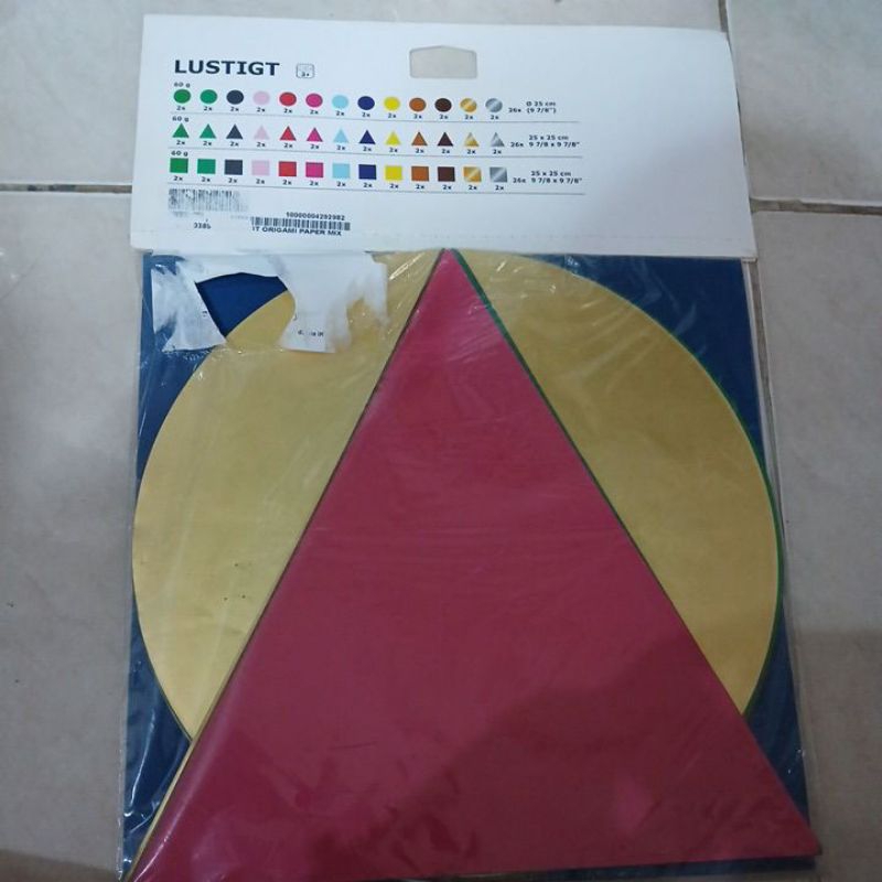 

IKEA origami paper glossy macam macam bentuk isi banyak 78pc