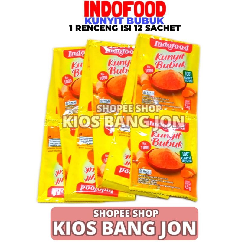 

Indofood Kunyit Bubuk 1 Renceng Isi 12 Sachet 7.5GR