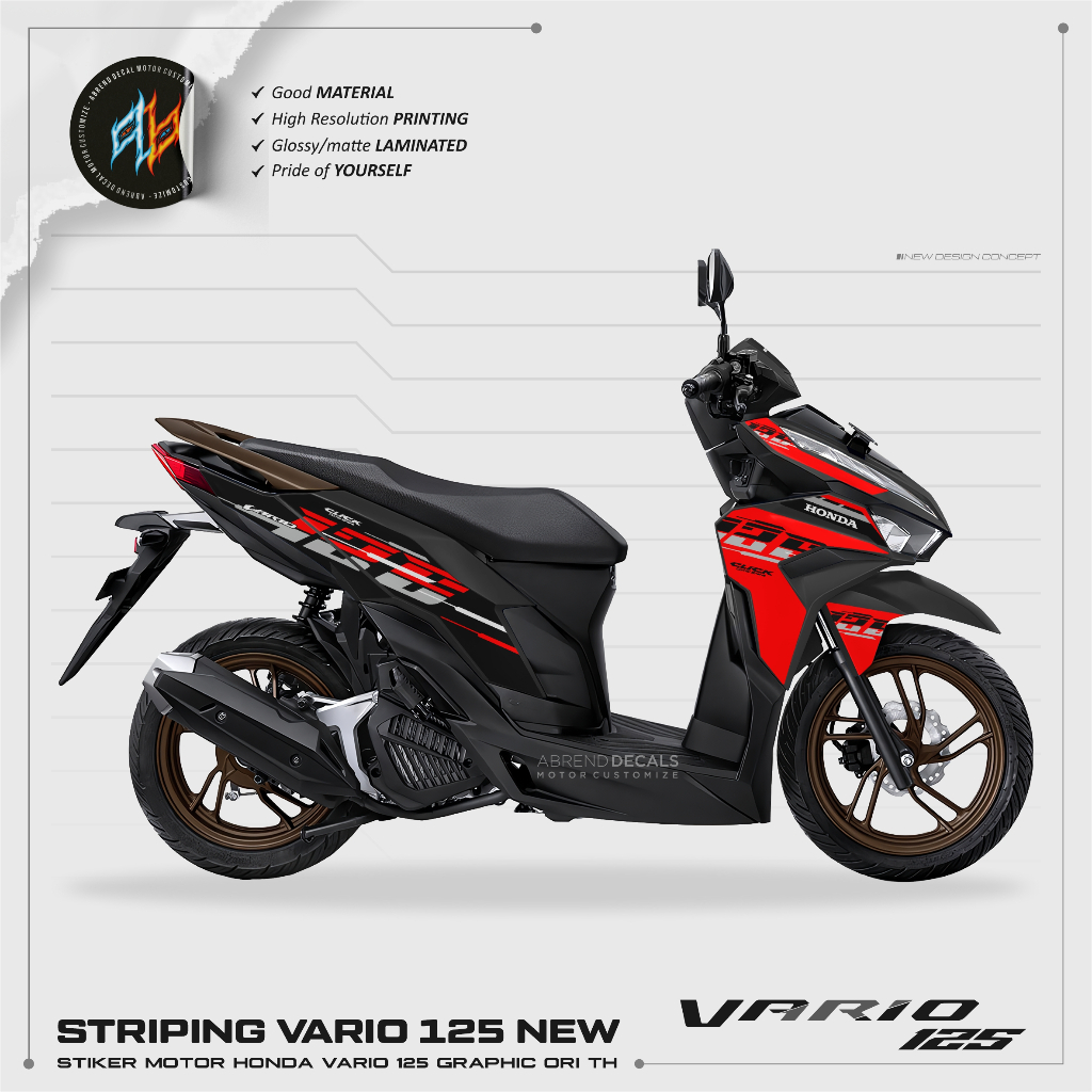 STRIPING VARIO 125 NEW GRAFIS ORI THAILAND / STIKER MOTOR HONDA VARIO 2023 DESIGN CUSTOM VARIASI