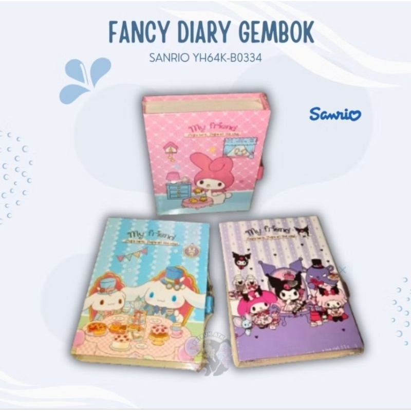 

[PCS] BUKU DIARY GEMBOK LUCU MOTIF SANRIO FANCY YH64K-B0334