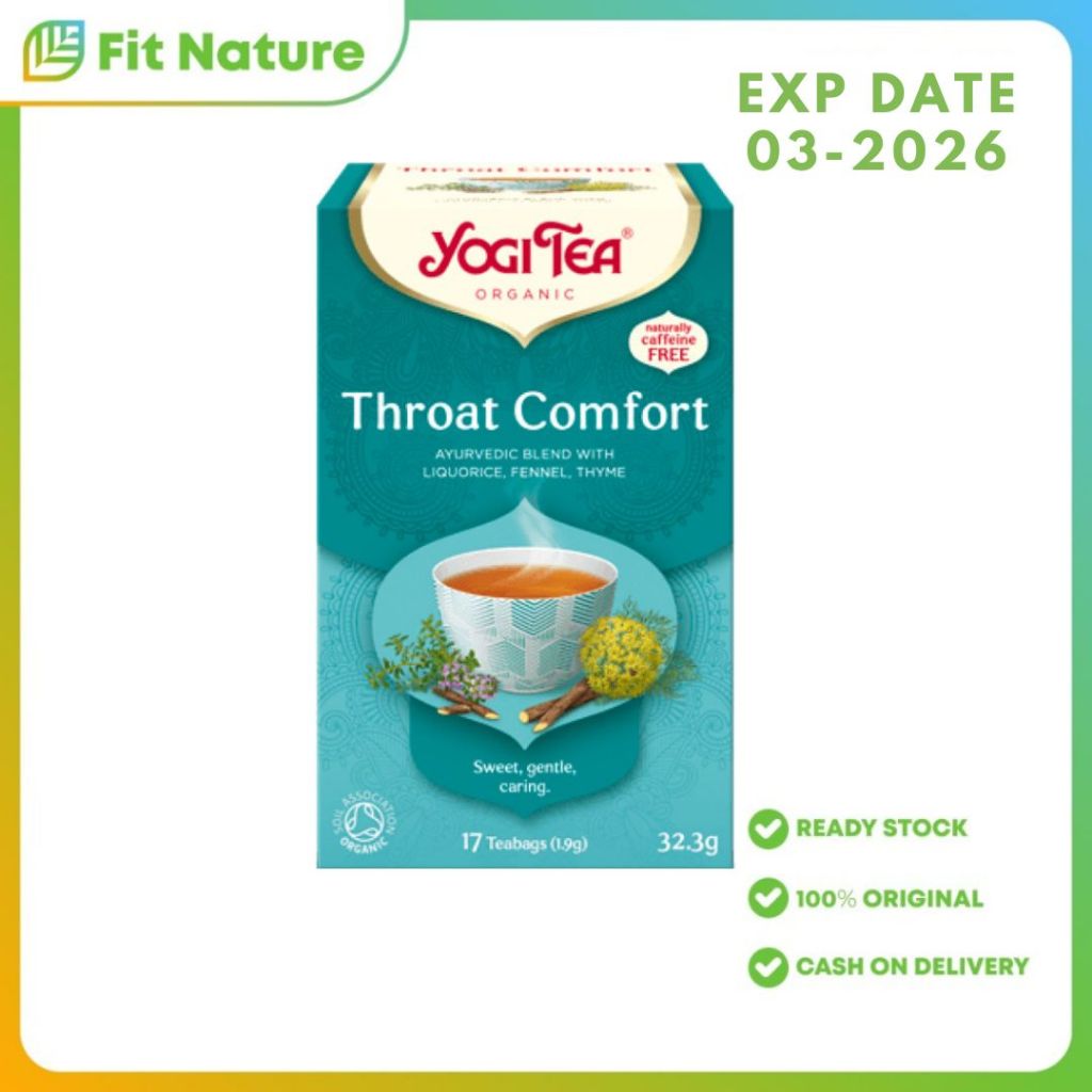 

Teh Herbal Kesehatan Imun Organik Yogi Tea Organic Throat Comfort 32,3g