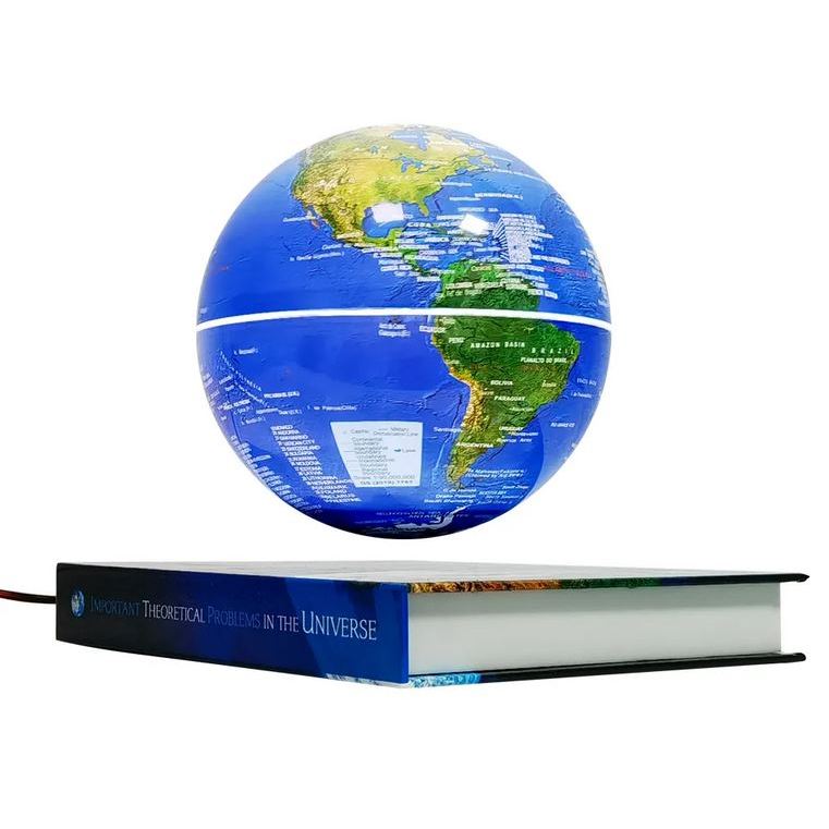 Magnetic Levitating Maps / Globe Rotating Floating / Alat Display Melayang Berputar Pixmix