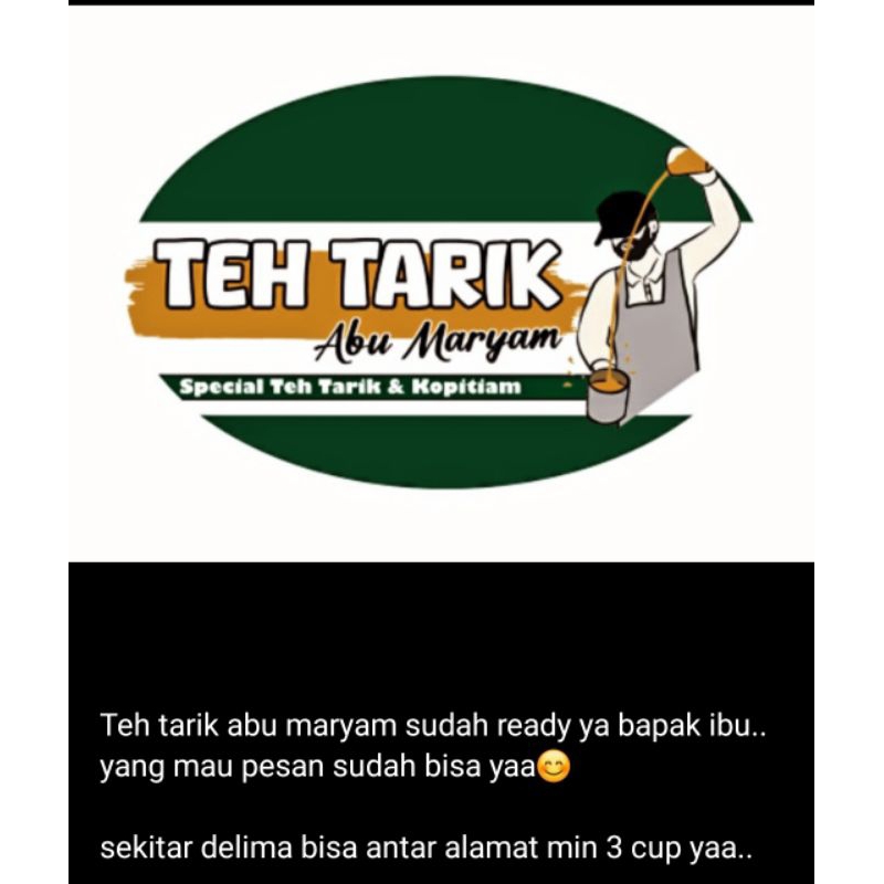 

Teh Tarik Segerrrr asli khas indonesia per cup