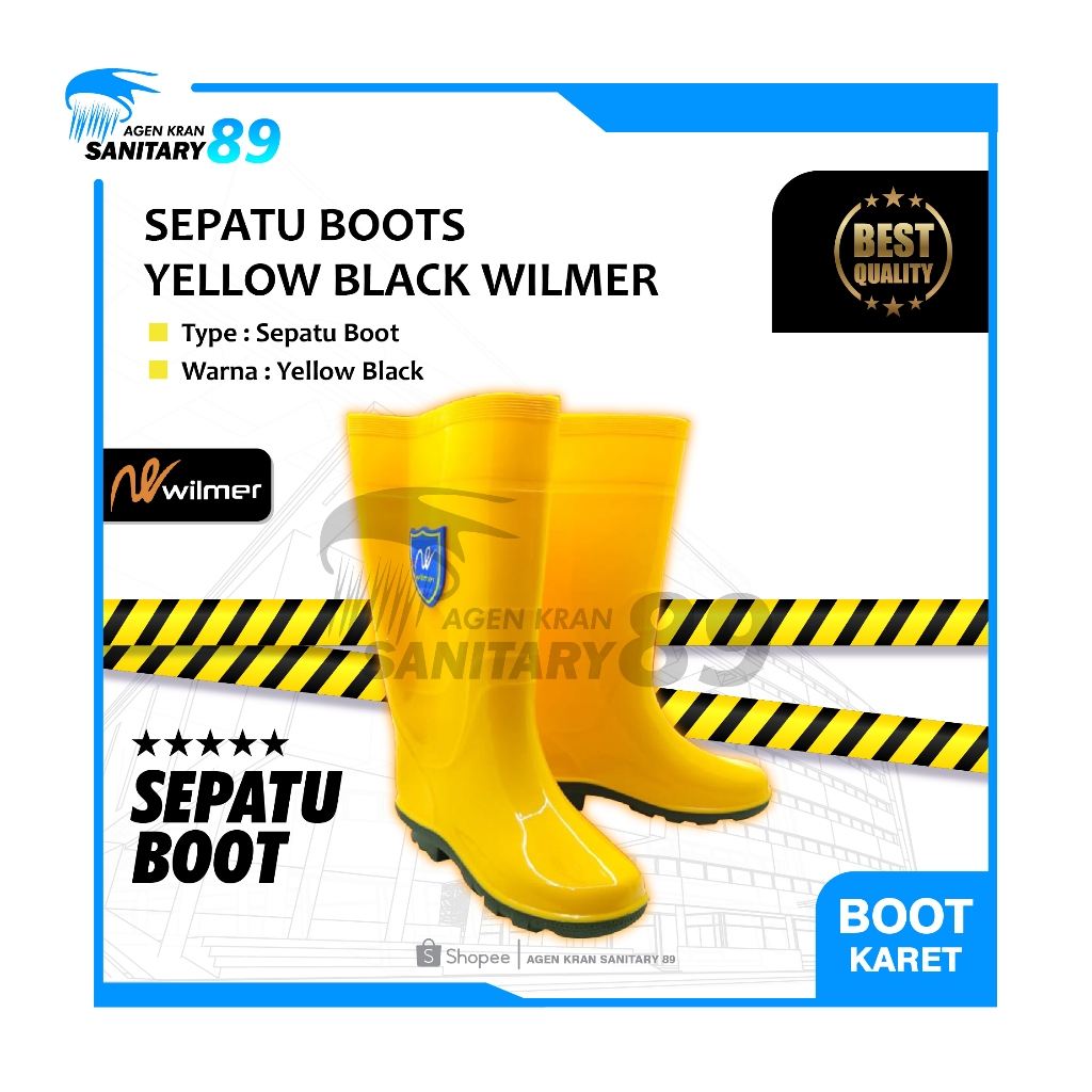 SEPATU BOOTS KARET WILMER PREMIUM QUALITY/SEPATU BOOTS/SEPATU KARET/SEPATU BOOTS WILMER