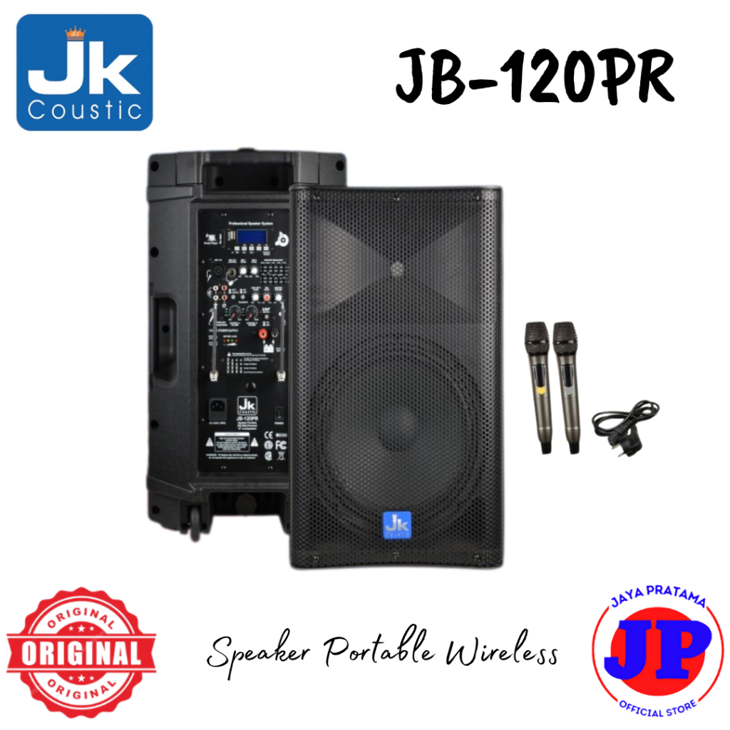 JK Coustic Speaker Portable JB120PR Speaker Portable Wireless JB-120PR
