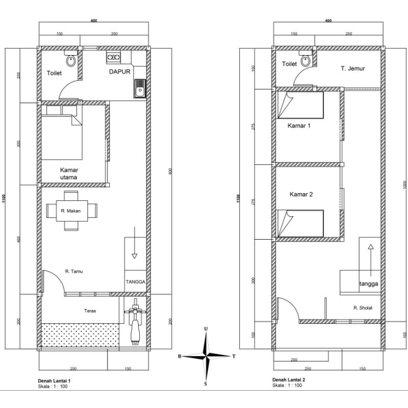Desain denah rumah