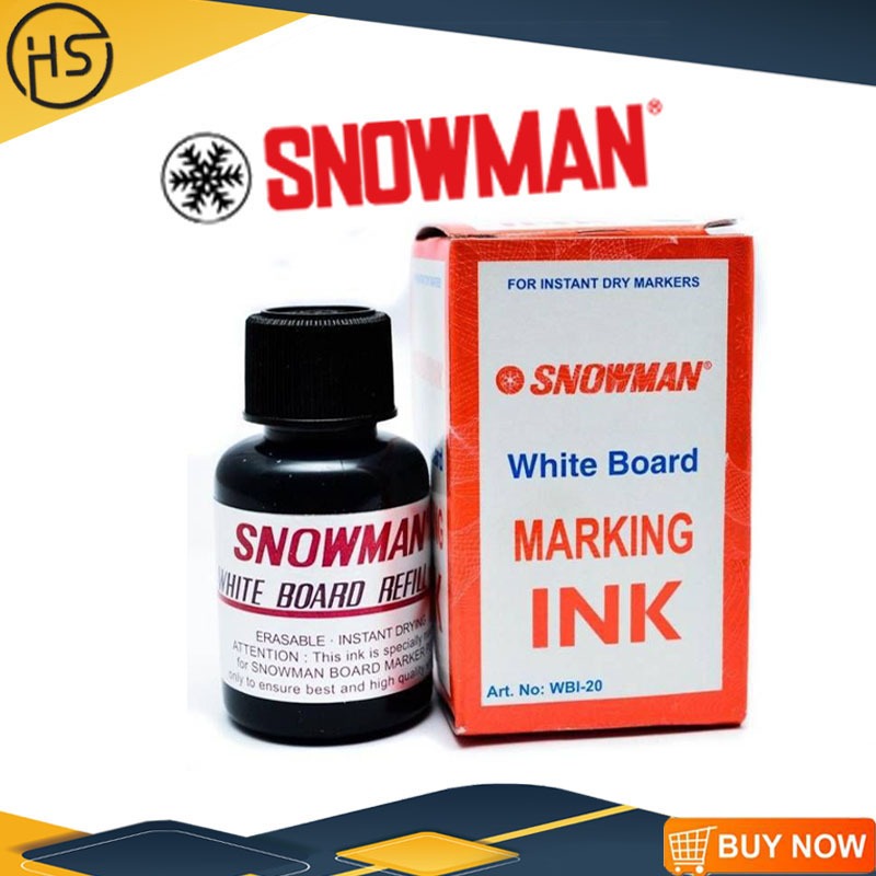 

Tinta isi ulang Spidol Whiteboard Snowman/ Refill INK Snowman White Board Marker.