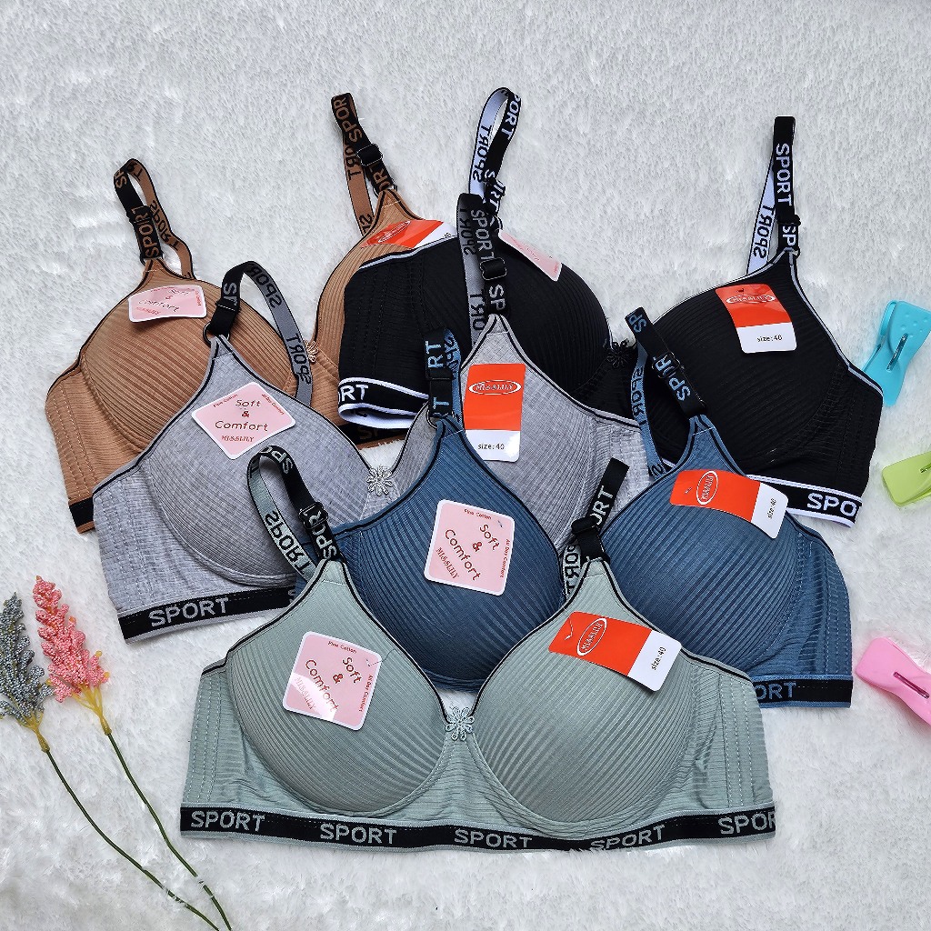BRA BH KAOS SPORTY SALUR BUSA TIPIS SIZE 36-42 KAIT 3