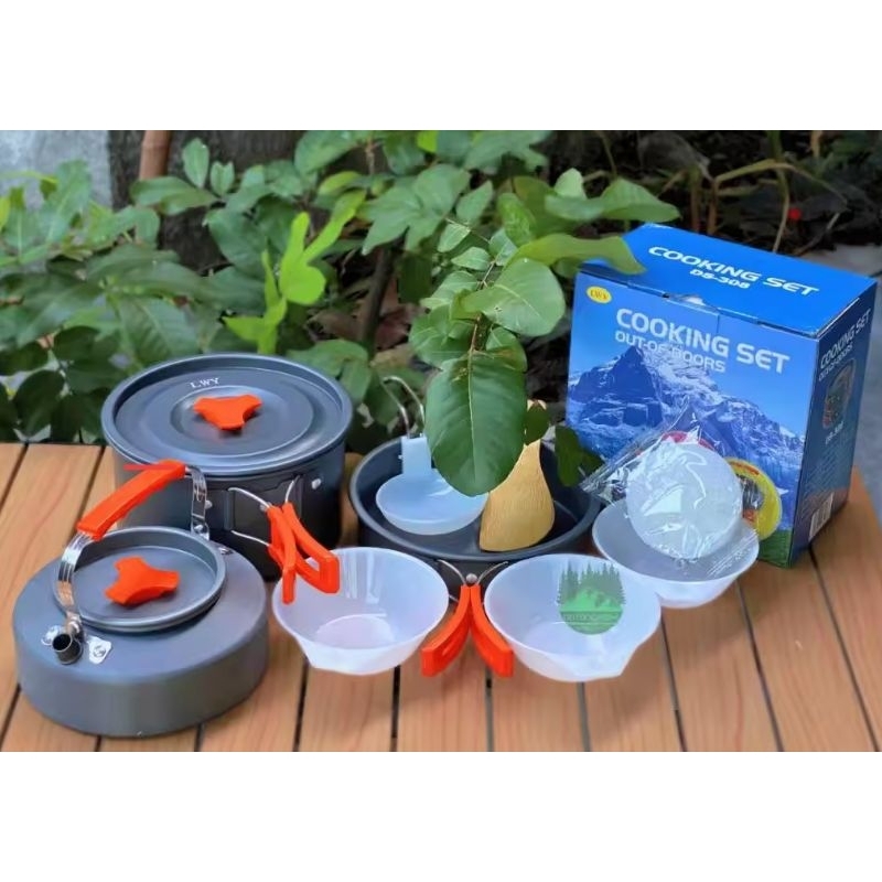 Cooking Set Lwy Comppas/ Alat Masak Camping/ Nesting / Perlengkapan Masak