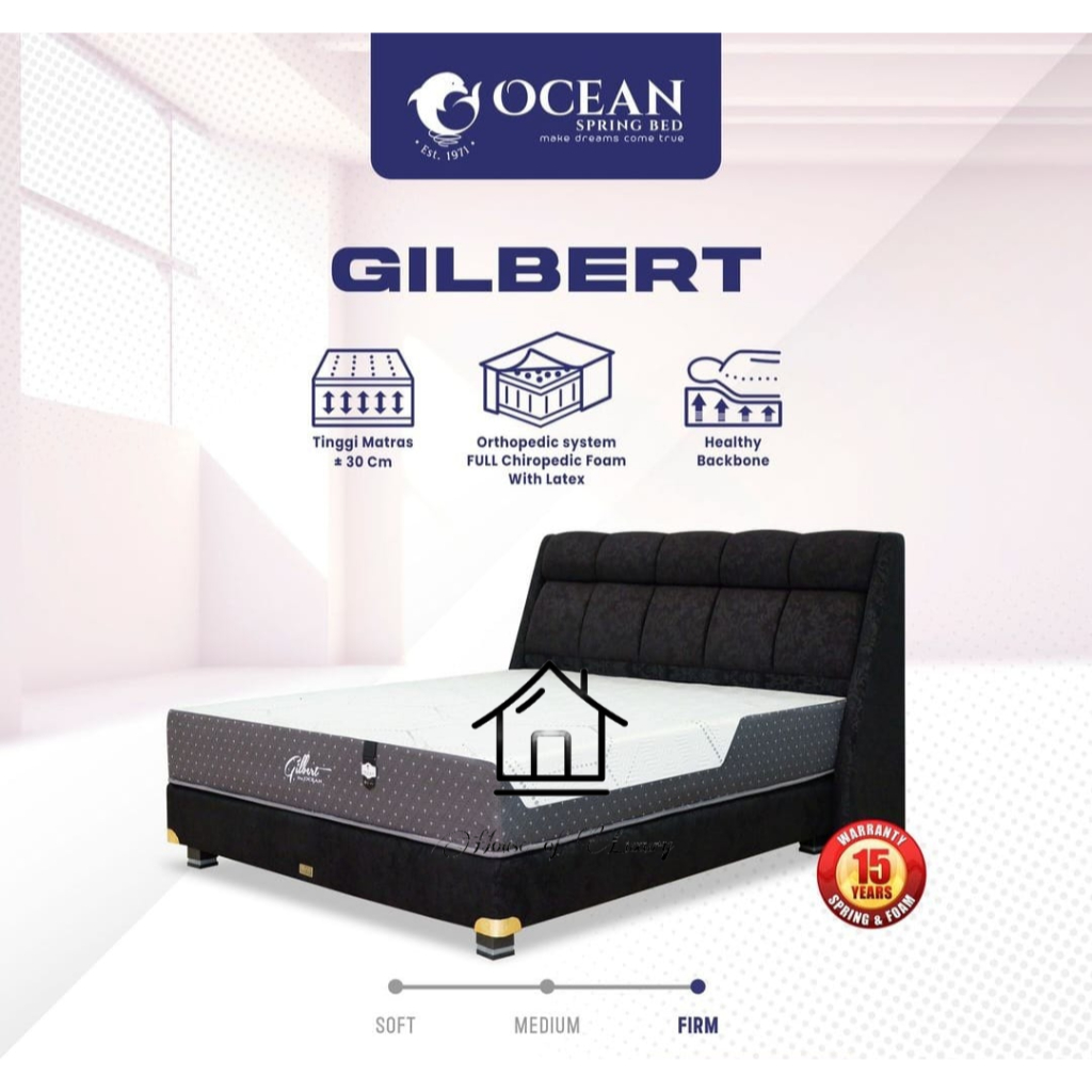 [ OCEAN GILBERT 30 CM ] KASUR SPRING BED OCEAN ORTHOPEDIC LATEX GILBERT - KASUR TULANG BELAKANG GARA