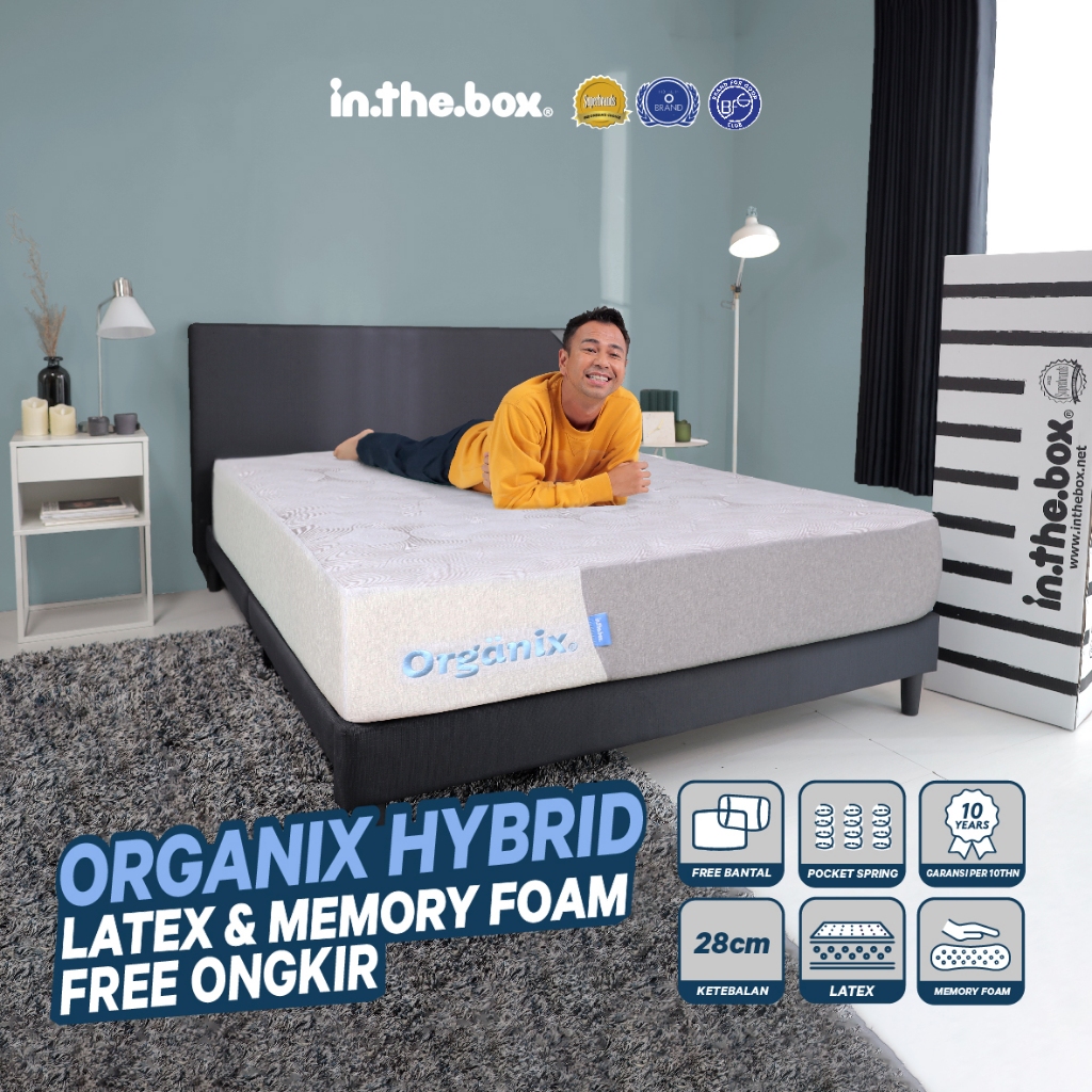 Kasur Latex Busa IN THE BOX ORGANIX HYBRID