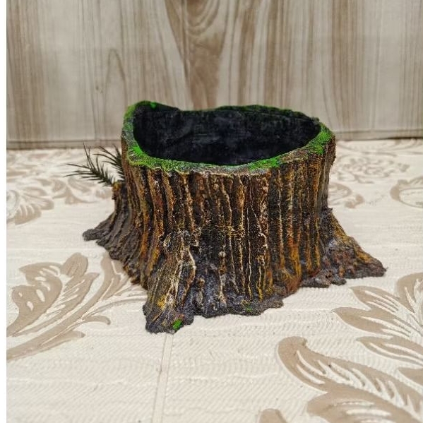 Pot relief bentuk kayu T*10 diameter 4inch