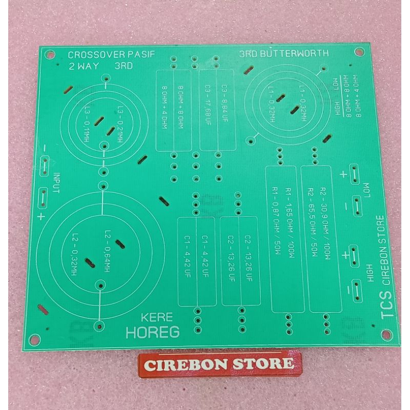 PCB crossover pasif 13.5 cm x 12cm chem