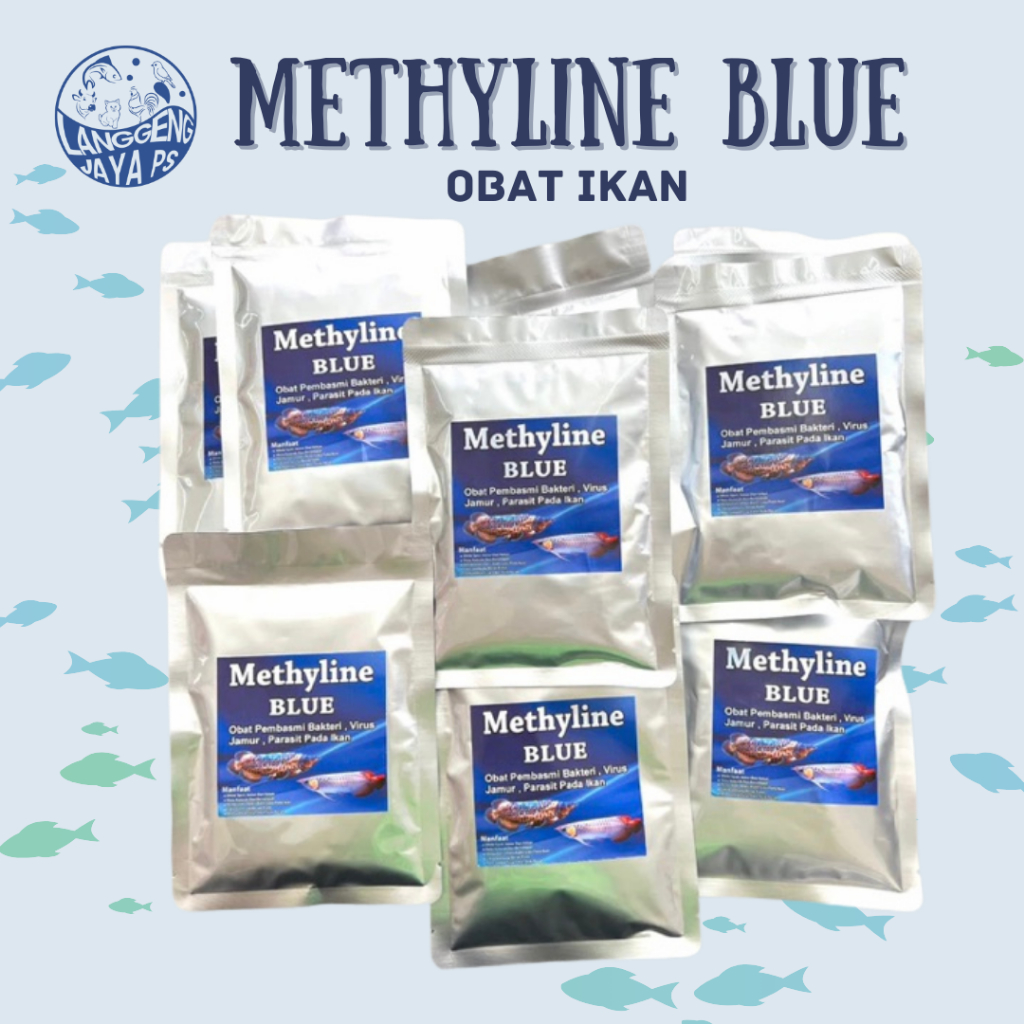 PROMO Obat Biru MB METHYLINE BLUE 100 Gram OBAT IKAN CUPANG mengobati penyakit ikan akibat dari infe