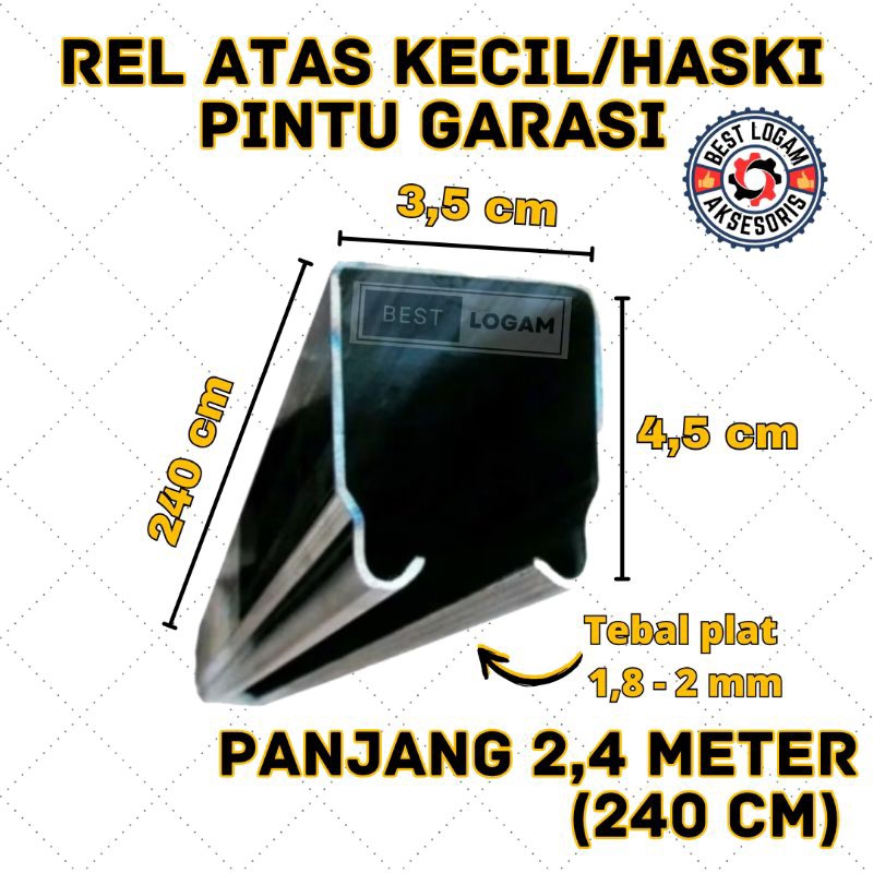 Rel atas haski/kecil pintu besi rel henderson pintu lipat sliding - 2,4 Meter