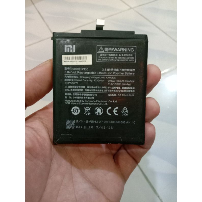 Batre Redmi 4a Original Copotan