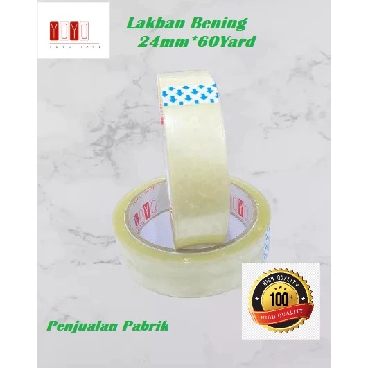 

[TERMURAH] LAKBAN OPP CLEAR BENING | ISOLASI SELOTIP BENING 24MM X 60Y KUALITAS TERBAIK
