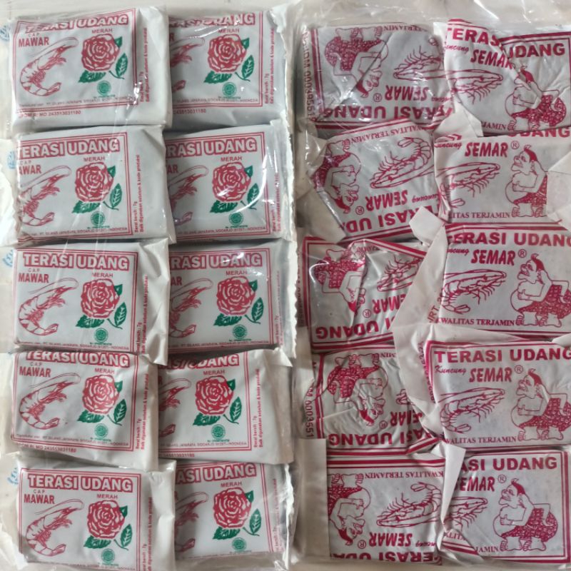 

terasi udang cap mawar dan semar 7gr