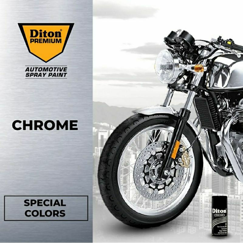 #MAU# Cat Semprot Diton Chrome 300ml Krom Crome Cat Spray Duco Krome Diton Premium Crom Kilap Pilok 