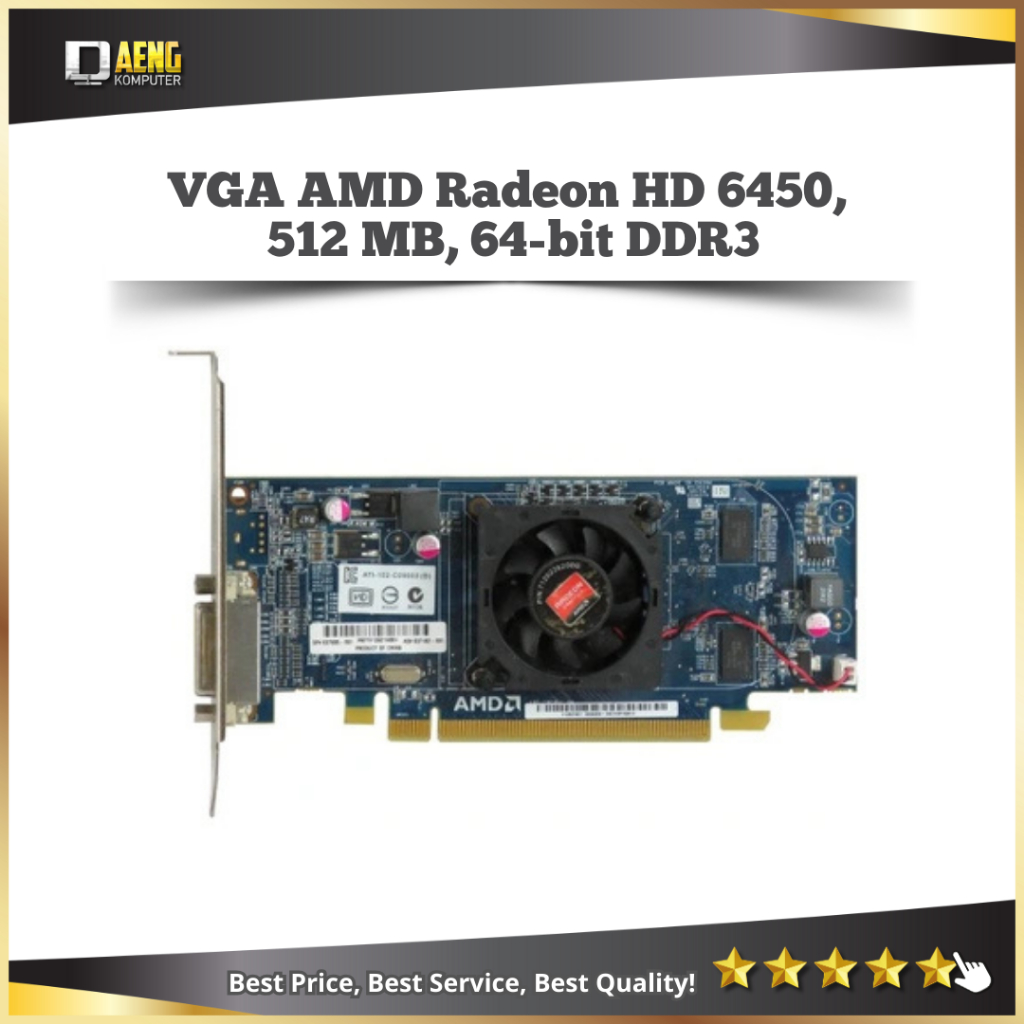 VGA Card PC Amd Radeon HD 6450 512 MB 64 bit DDR3 Profil Standar