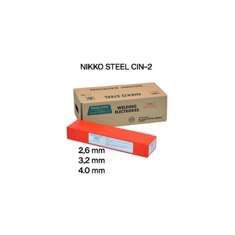 NIKKO STEEL CIN-2 4.0 mm 3,2 mm 2,6 mm Kawatl Las Ancuran Kawat Las Cor