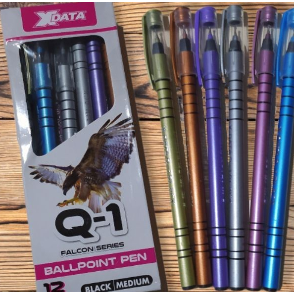 

PULPEN / PEN / BOLPOIN LILIN / Bolpen X Data Falcon Q-1 0.5 (12Pcs) WARNA HITAM
