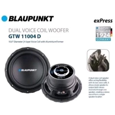 Subwoofer Blaupunkt GTW 11004D 10 Inch - Subwoofer Passive Blaupunkt GTW 11004 D 10 Inch - Blaupunkt