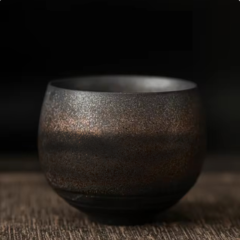 

STONEWARE Gelas Keramik Vintage Japanese Style Tea Cup 80ml Teacup C Brown