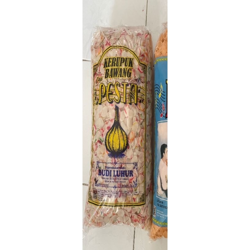 

kerupuk bawang cap pesta siap goreng 5kg