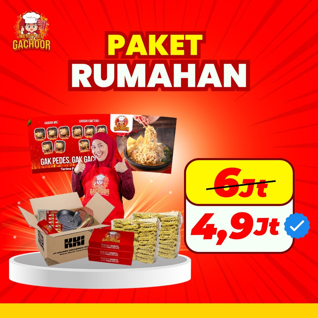 

Franchise Kemitraan Terlaris Kekinian Mie Pedas Hotplate Gachoor | Paket Rumahan