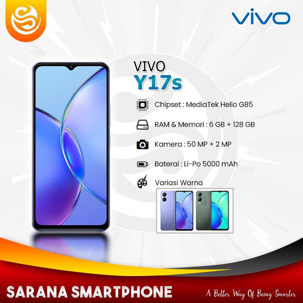 Vivo Y17s RAM 4/64 4/128 6/128 50MP Camera 15W FlashCharge+5000mAH Dynamic Design IP54 Splash Waterp