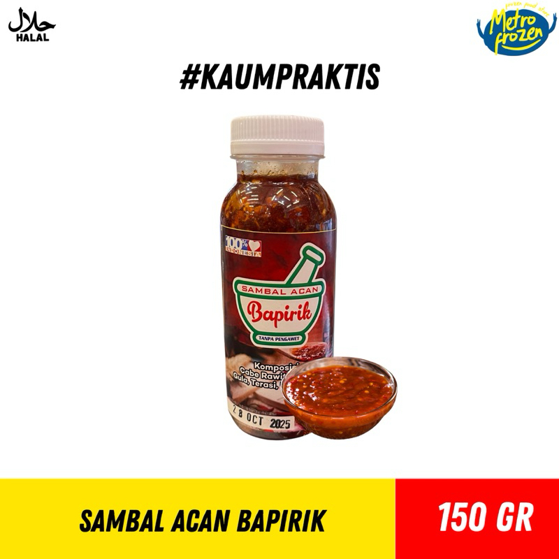 

Sambal Bepirik 150gr //sambal bapirik rasa mangga //sambal bapirik rasa limau kuit //sambal bapirik original