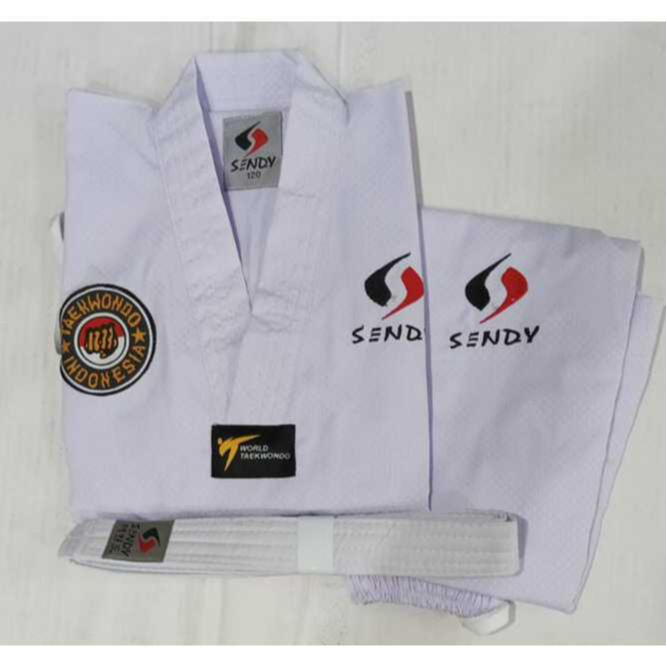 Baju Taekwondo kerah putih / Dobok Diamond two Sendy Kerah putih