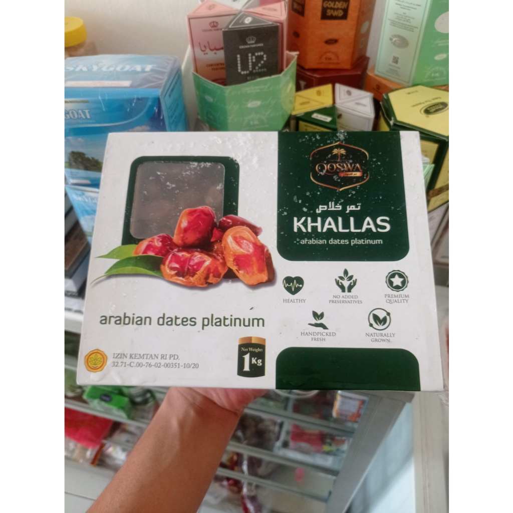 

Qoswa Khallas Arabian Dates Platinum | Kurma Khalas Kholas Kering 1kg