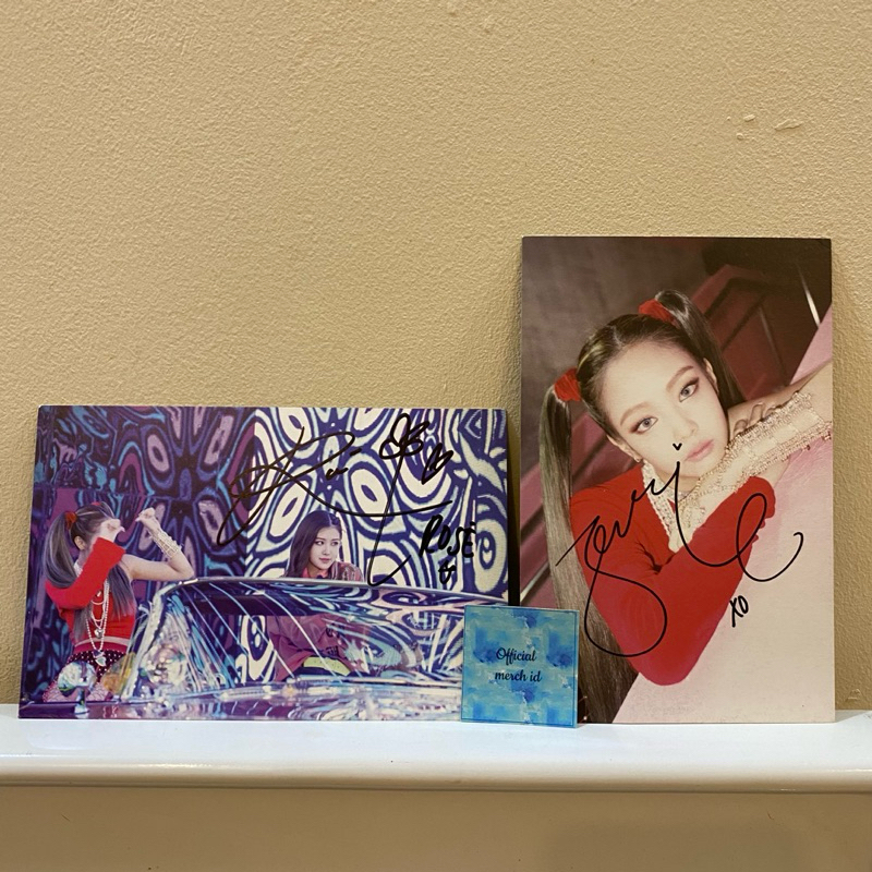 jennie rose photocard signed tanda tangan blackpink