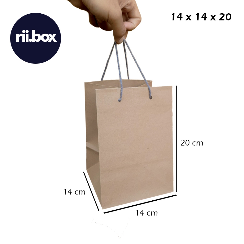 

PAPER BAG COKLAT POLOS UKURAN 14X14X20 TAS KADO TAS SOUVENIR