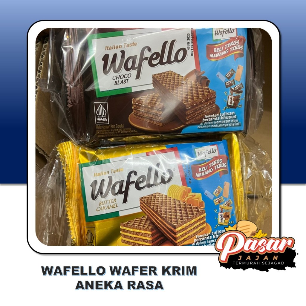 

Wafello Wafer Krim Aneka Rasa Isi 10pcs x 43gr