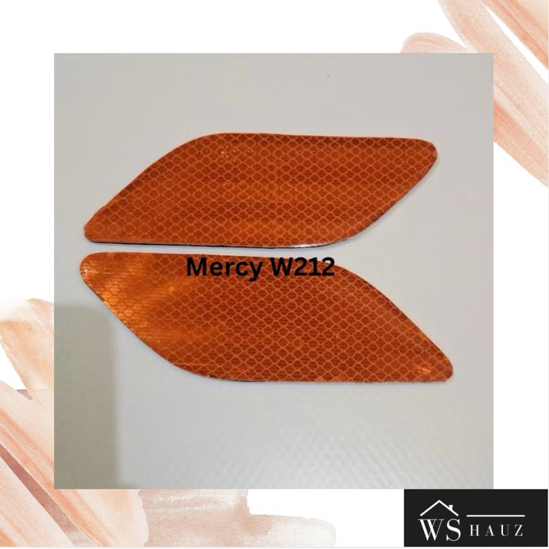 (SEPSANG) DUMMY SIDE MARKER BUMPER MOBIL MODEL MERCY MERCEDES BENZ W212 REFLEKTOR MATA KUCING BEMPER