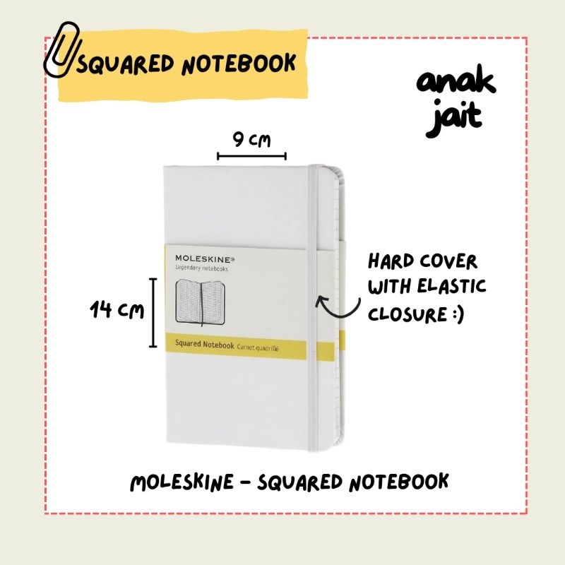 Moleskine Notebook / Moleskine Squared Notebook /Moleskine Original / Moleskine Notebook Kotak / Mol