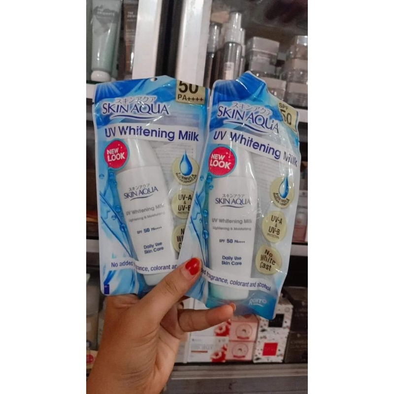 SKIN AQUA SUNSCREEN MOISTURE MILK SPF 50 PA +++ ( TUTP PUTIH)