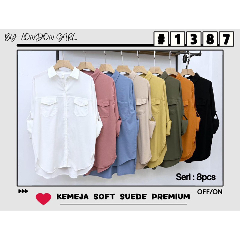kemeja import soft suede london girl & Aimi, kemeja katun import london girl , kemeja kerja , kemeja