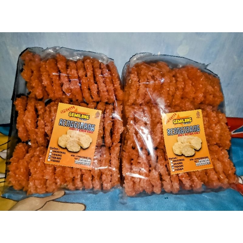 

Rengginang mentah ketan asli rasa terasi varian besar ±500g isi ±33