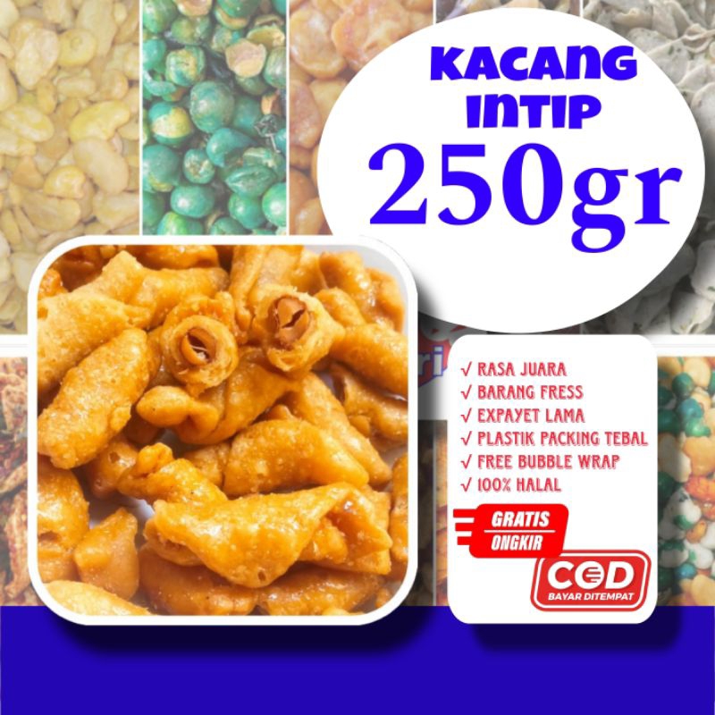 

kacang intip manis 250gr/kacang intip 250gr/kacang intip / aneka cemilan