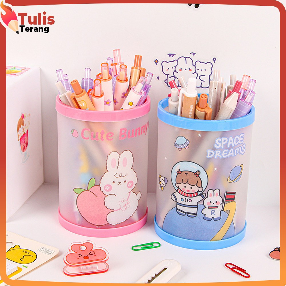 

Tempat Pensil Bulat Tabung Karakter Kartun / Kotak Pensil Pajangan Meja Lucu / Pen Pencil Holder Case Cartoon Tulis Terang A84