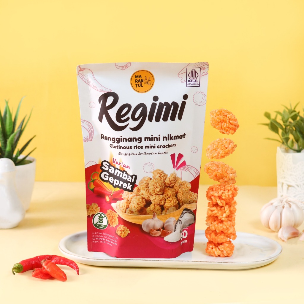 

REGIMI Rengginang Mini Sambal Geprek Pedas Nikmat