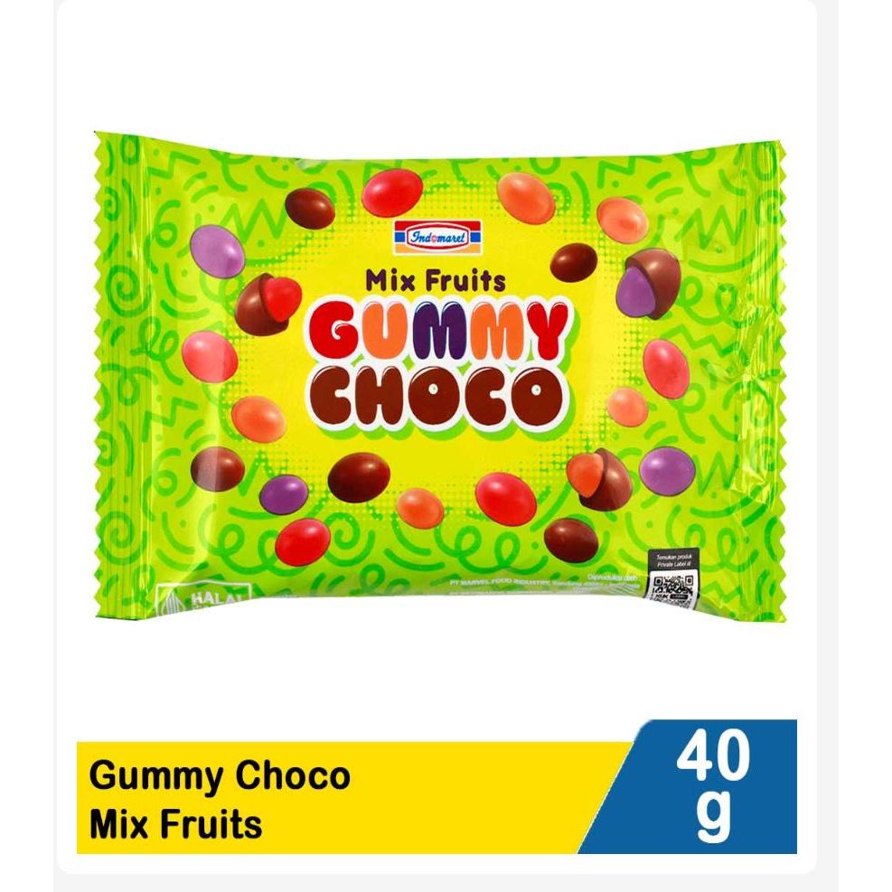 Indomaret Gummy Choco Mix Fruits 40 gr