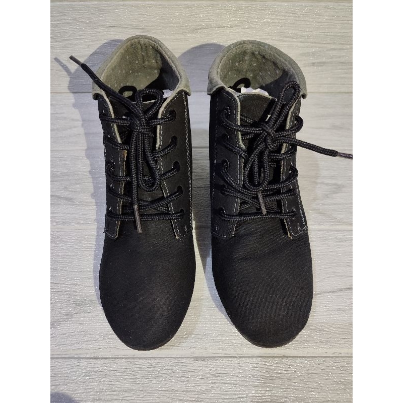 SOLD DI AKUN OKTALINGGA22 *SEPATU BOOT BOOTS TOMKINS BRAND FASHION HITAM BLACK SIZE 39 25,5CM