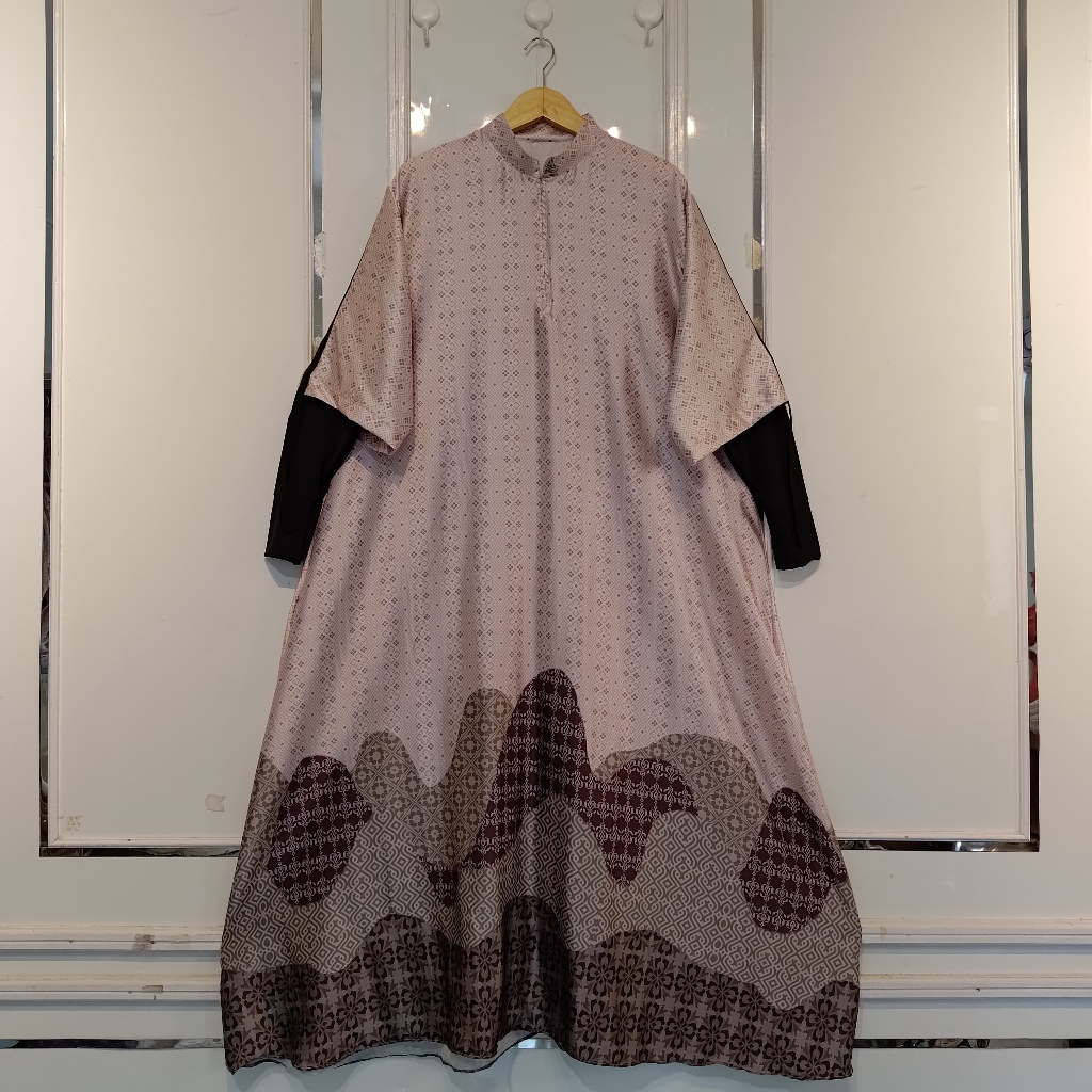 SILVANA DRESS | Gamis Silk Jumbo LD 130cm Mewah Elegan Lembut Wanita Muslim Oversize Busui