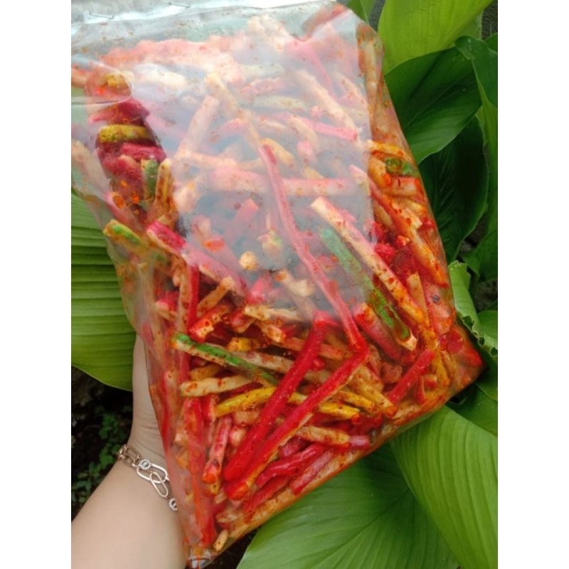 

kerupuk beton pedas daun jeruk