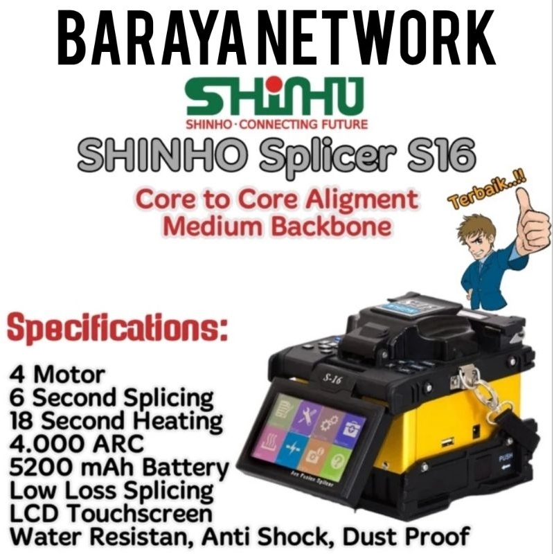Splicer Fiber Optic SHINHO S16